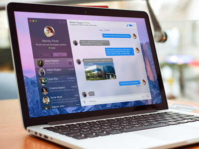 Telegram Redesign apple blur colorful design desktop flat flat design mac os x messaging os x yosemite photos yosemite