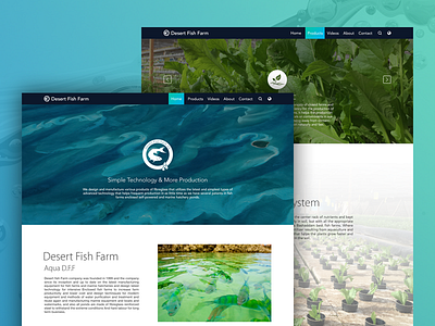 Desert Fish Farm Co. aqua blue coding colors fantazia farms fish green sea ui water website
