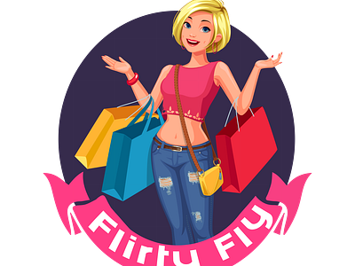 Custom Logo Design Flirty Fly By Go Logo Now On Dribbble