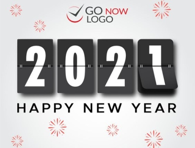 Happy New Year animation app design branding design logo design web design