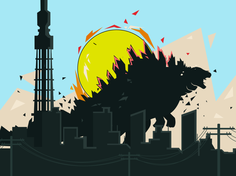 Godzilla Art by Alexander Smith on Dribbble