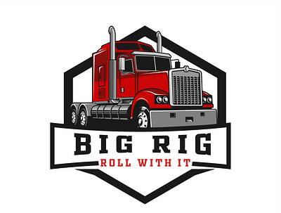 Big Rig branding design illustration logo design