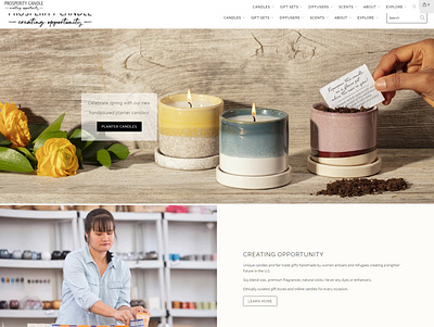 Prosperity Candle birthday brand design branding candles design ui ux web development webdesign website