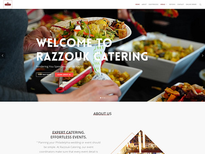 Razzouk Catering branding catering design food food and drink foodie ui ux web development webdesign website