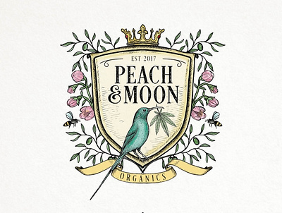 PEACH & MOON animation branding business logo design design illustration logo logo design logodesign logos logotype moon organic peach typography vector webdesign website