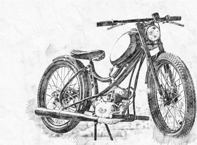 classic motorcycle sketch art motorbike motorcycles motorsport