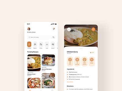 Recipe app | Mobile UI Design