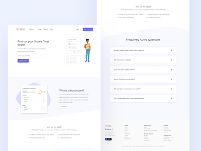 Landing Page | UI Design for Fera, Customer Trust Score