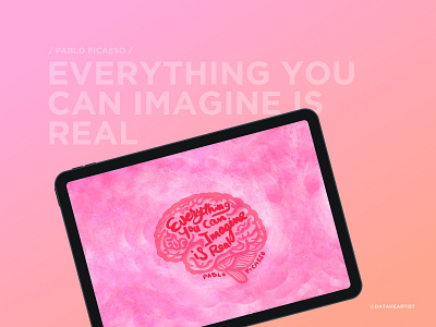 Everything you can imagine is real - Pablo Picasso art imagination lettering loa manifestation pablo picasso visualisation