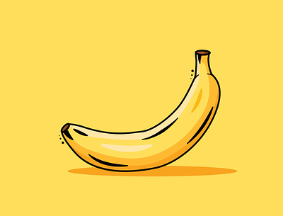 Banana fruit icon illustration cartoon 2023 bananas flat illustration single