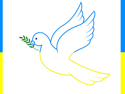 Dove of peace 2022 2023 design flat illustration love