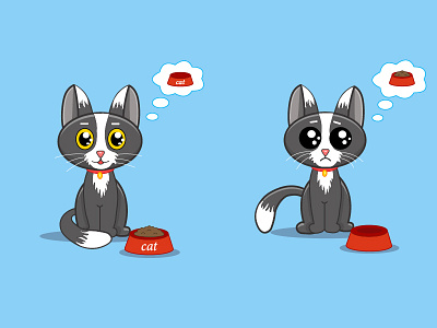 Gray cats 2022 2023 design feline flat illustration
