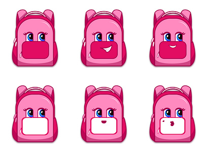 School backpack cute pink for a girl. 2022 2023 design flat graphic design illustration pink backpack september 1