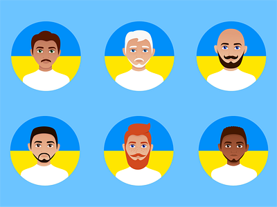 Collection of different men with beard and different hairstyles. 2022 2023 design flat head icon illustration man vector