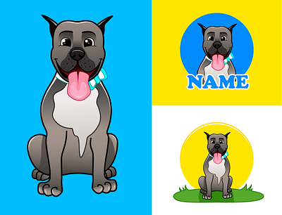 Cute pit bull dog. 2022 2023 design flat graphic design illustration tongue vector