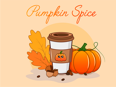 Pumpkin spice graphic vector illustration 2022 2023 autumn design flat graphic design illustration vector