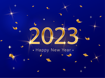 Happy New Year 2023 background. 2022 2023 design flat golden design graphic design illustration vector