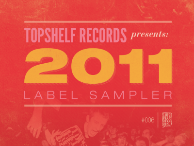Topshelf Records 2011 Label Sampler cover bodoni cd helvetica extended league gothic print red topshelf records