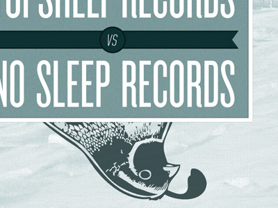 vs. no sleep records topshelf records album cover bird vs knockout united oblique type print