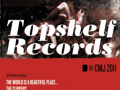 Topshelf Records @ CMJ bodoni cmj knockout print topshelf records type
