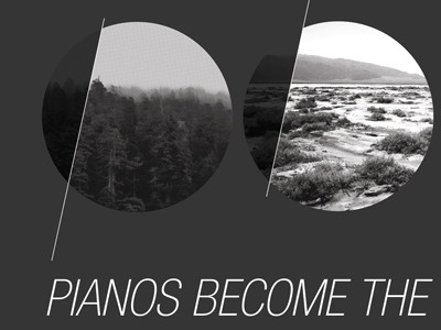 pbtt pianos become the teeth pbtt type print helvetica black and white