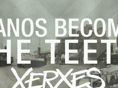 Pianos Become the Teeth / Xerxes dates pianos become the teeth topshelf records poster xerxes helvetica neue buffalo erie canal