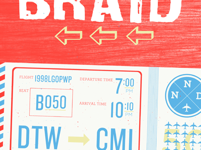 Braid // Frame & Canvas - Midwest archer braid chicago detroit emo frame canvas gotham indie milwaukee polyvinyl polyvinyl records poster print type wisdom wisdom script