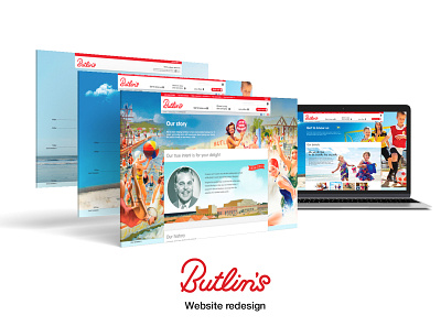 Butlin's booking branding design holiday redesign resort travel ui