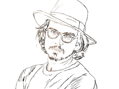 Johnny Depp sketch art artist artlover autodesksketchbook branding design digitalart illustrationartist logo painting passion sketch sketchbook