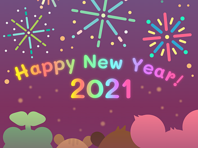 Happy New Year 2021 2021 calendar abstract design flat graphic design happy new year icon illustration illustrator minimal minimalism vector