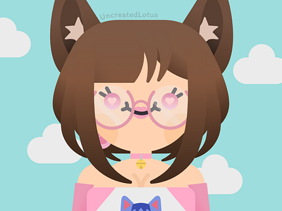 Vtuber Commission - @Meooowch abstract design flat graphic design icon illustration illustrator minimal minimalism vector vtuber