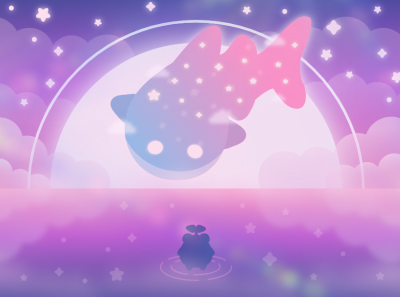 Dreaming design dreamy flat frog froggy galaxy graphic design illustration illustrator minimal space vector whale