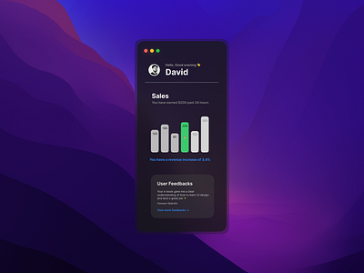 Sales Dashboard UI Dark dark dashboard design developer sales ui ux