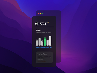 Sales Dashboard UI Dark