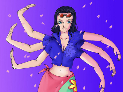 Nico Robin 2 anime art anime girl digitalart illustration photoshop