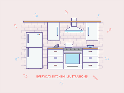 Everyday Kitchen Illustrations android iphone icon set icons illustrations ios app kitchen responsive ui ux web website