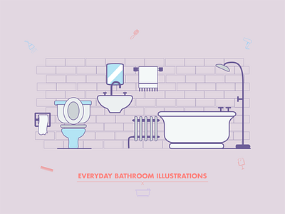 Everyday Bathroom Illustrations