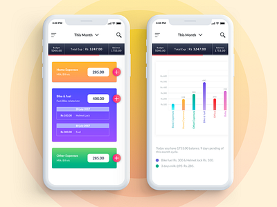 Expense Tracker App android animation app apple expense tracker ios iphone iphone x ui ux wallet