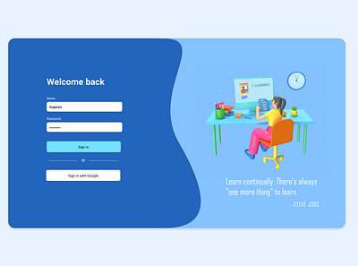 Login Page Design design graphic design ui ux vector