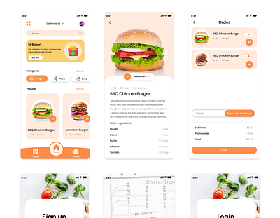 Food Delivery App app design graphic design ui ux