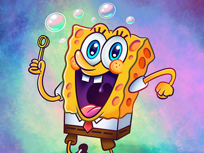 Spongebob cartoon illustraion procreate spongebob spongebob squarepants