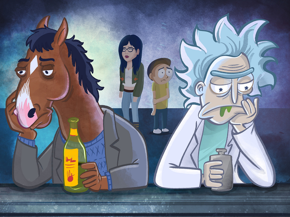 Bojack and Rick by Tom Trager on Dribbble