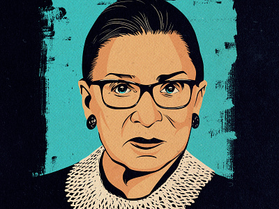 Ruth Bader Ginsberg feminist illustraion illustration political ruth bader ginsburg