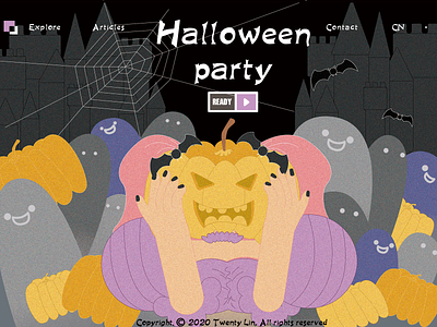 Halloween animation design illustration vector web