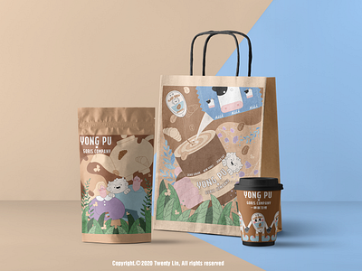 Coffee brand illustration design