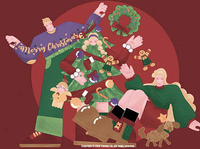 Merry Christmas design illustration