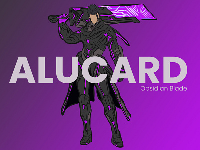 ILLUSTRATION #2 - ALUCARD OBSIDIAN BLADE design graphic design illustration typography vector