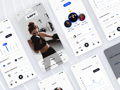 Boxing App app app design boxing branding design fitness illustration mobile ui uiux ux workout