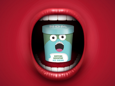 Ice Cream Tub Designs - Monster theme branding design ice cream tubs package design packaging design