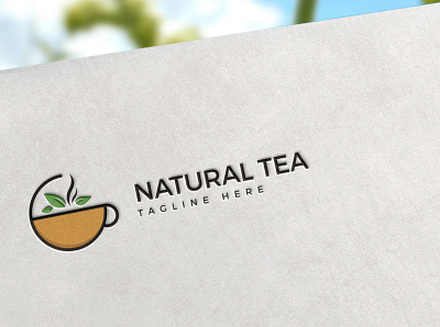 Logo Natural Tea branding design logo vector